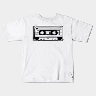 Retro Audio Music Mix Tape Cassette - PanfurWare LLC Kids T-Shirt